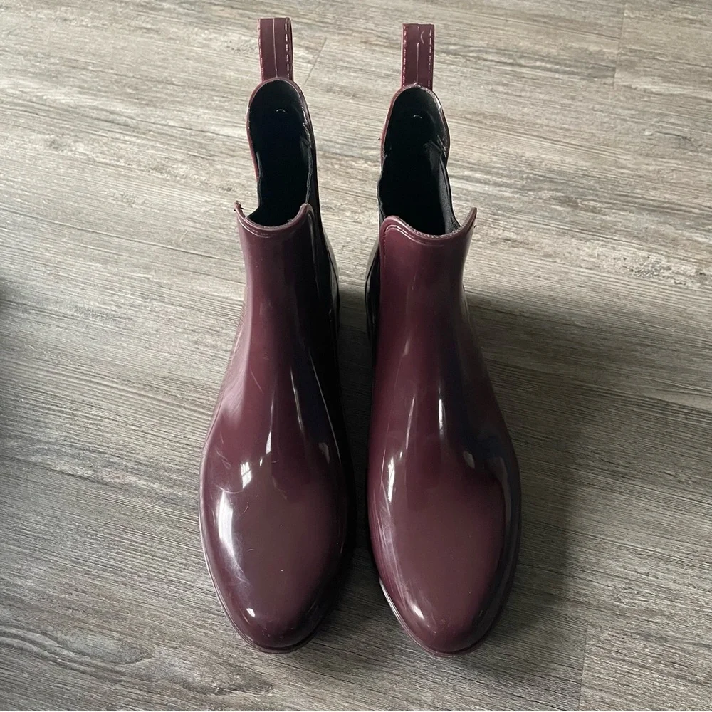 Sam Edelman Tinsley Chelsea Rain Boot Plum 6